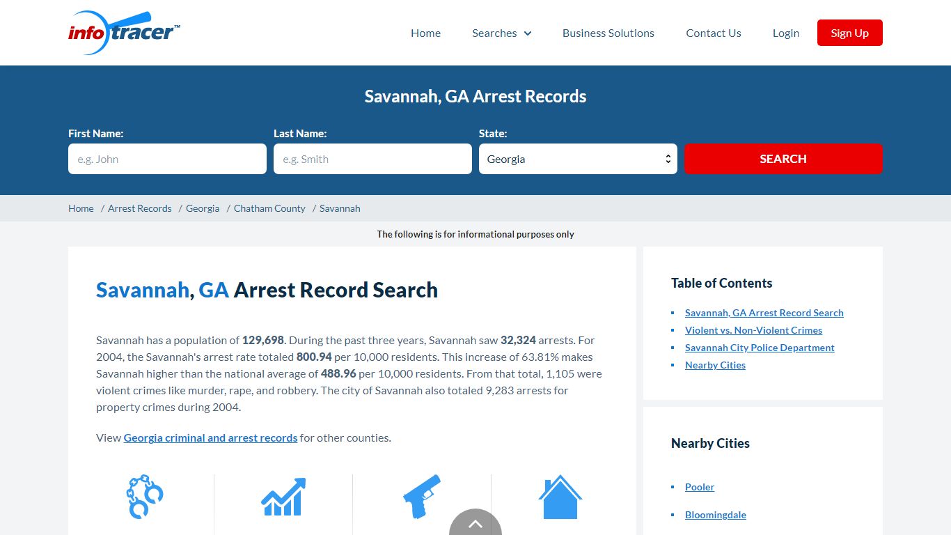 Search Savannah, GA Arrest Records Online - InfoTracer